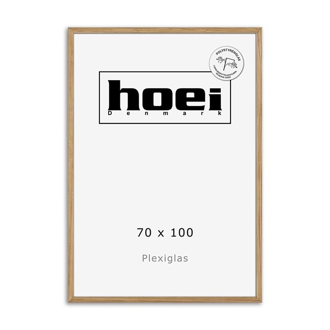 Massief eikenhouten lijst voor foto\'s en posters 70 x 100 PLEXI cm