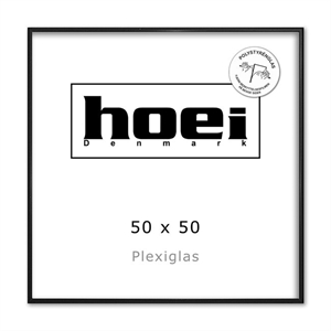 Zwart Aluminiumframe 50 x 50 cm PLEXI