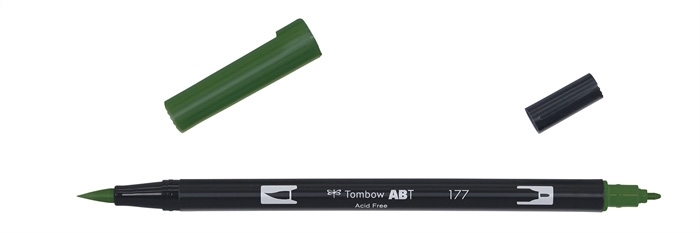 Tombow Marker ABT Dual Brush 177 donkere jade