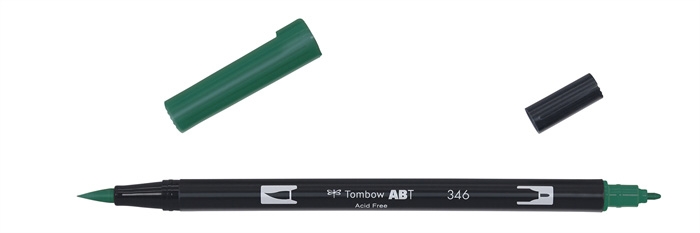 Tombow Marker ABT Dual Brush 346 zee groen