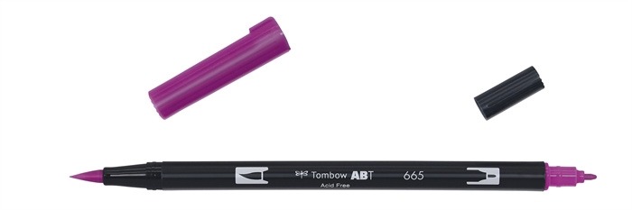 Tombow Marker ABT Dual Brush 665 paars.