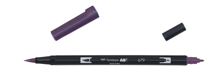 Tombow Marker ABT Dual Brush 679 donker pruim