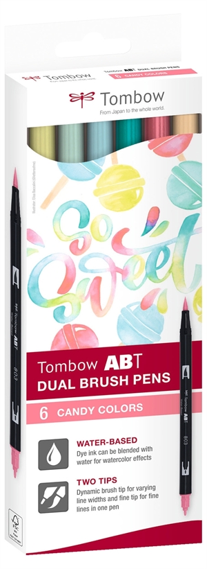 Tombow Marker ABT Dual Brush 6C-4 Snoepkarton (6)