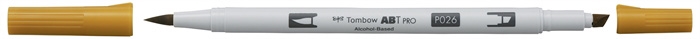 Tombow Marker alcohol ABT PRO Dual Brush 026 geelgoud