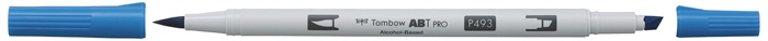Tombow Marker alcohol ABT PRO Dual Brush 493 reflex blauw