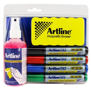 Artline Whiteboard schoonmaak/schrijfset