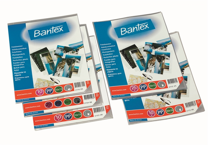 Bantex Fotolomme 10x15 0,1mm hoge formaat 8 foto\'s transparant (25)