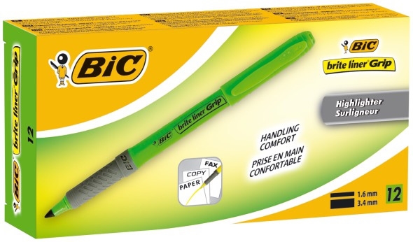 Bic marker Brite Liner Grip groen