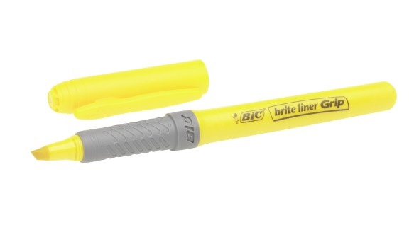 Bic markeerstift Brite Liner Grip geel