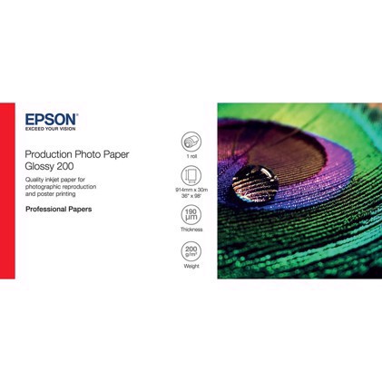 Epson Production Photo Paper Glossy 200 36 "x 30 meter