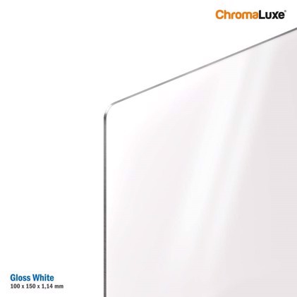 ChromaLuxe Photo Panel - 100 x 150 x 1,14 mm Gloss White Aluminium