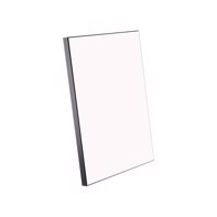 ChromaLuxe Chamfer Wall Panel with Black Edge Gloss White MDF - 203 x 254 x 15,88 mm