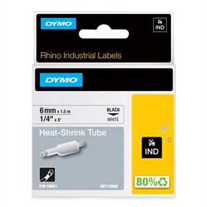 Tape Rhino 6mm x 1,5m krimpkous bl/whi