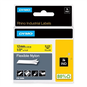 Tape Rhino 12mm x 3,5m flexibel nylon blauw/geel