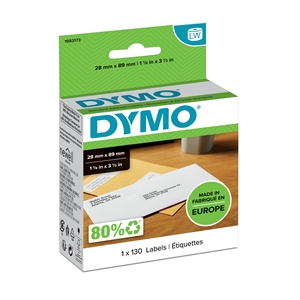 Dymo LabelWriter labels 28 x 89 mm, 1 x 130 stuks.