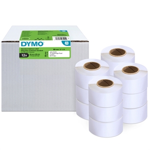 Dymo DYMO LabelWriter 28 mm x 89 mm standaard adreslabels, 12 stuks