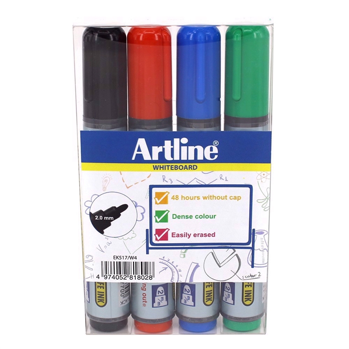 Artline Whiteboard Marker 517 4-stuks set