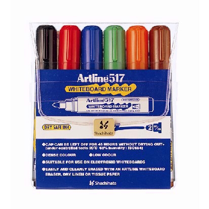 Artline Whiteboard Marker 517 6-delige set