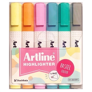 Artline Overstregingspen 660 Pastel 6-P