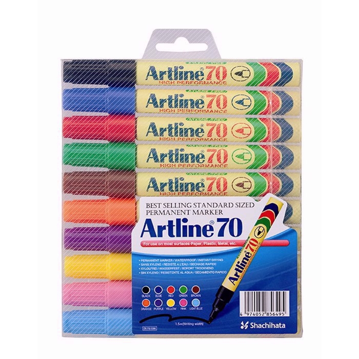 Artline Markeerstift 70 Permanent 10-delige set