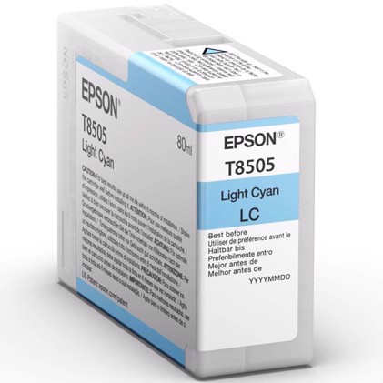 Epson Light Cyan 80 ml blækpatron T8505 - Epson SureColor P800