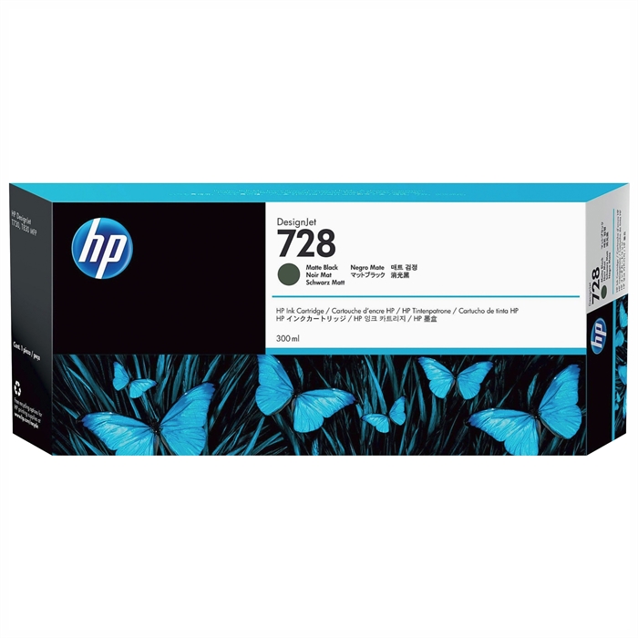 HP 728 300-ml Matte Black DesignJet patroon