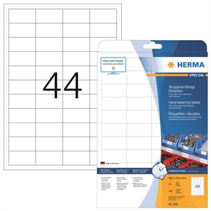 HERMA etikettenfilm extra sterk 48,3 x 25,4 mat mm, 440 stuks.