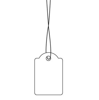 HERMA etiket hangers met koord 18 x 28 mm, 1000 stuks.