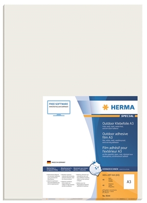 HERMA etikettenfilm extra sterk 420 x 297 mm, 40 stuks.