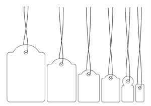 HERMA etiket hangtags met touw 15 x 24 mm, 1000 stuks.