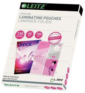 Leitz Lamineerhoes glanzend 125 micron A5 (100)