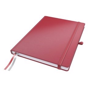 Leitz notitieboek compleet A4 vierkant 96g/80 pagina's rood.