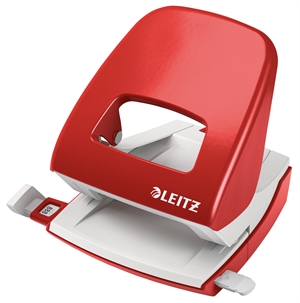 Leitz Perforator 5008 met 2 gaten t/m 30 velletjes rood