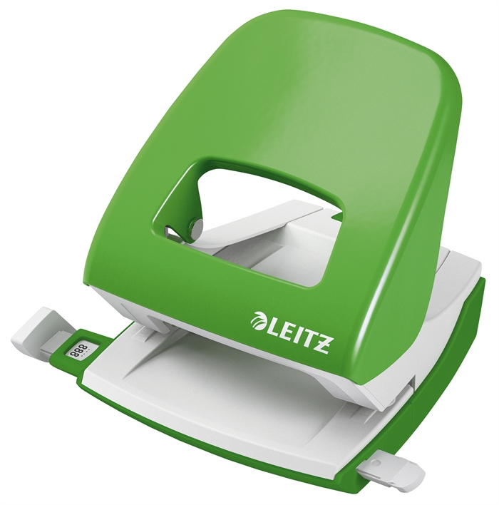 Leitz Perforator 5008 2-gaats, 30 vel, lichtgroen.