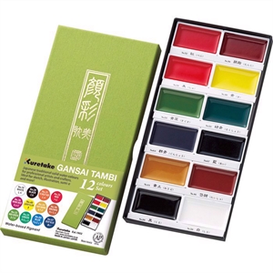 ZIG GANSAI TAMBI Aquarel 12 kleuren set