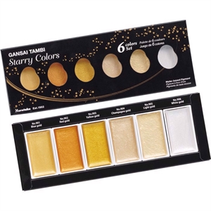 ZIG GANSAI TAMBI STARRY COLORS set met 6 kleuren