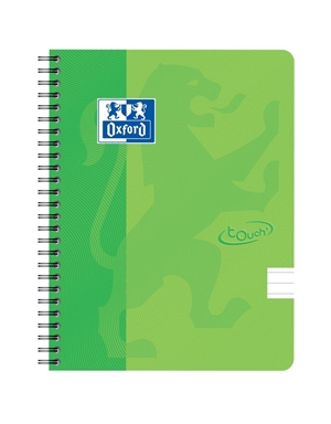 Oxford Touch notitieboek A5+ gelinieerd 70 vellen 90g groen