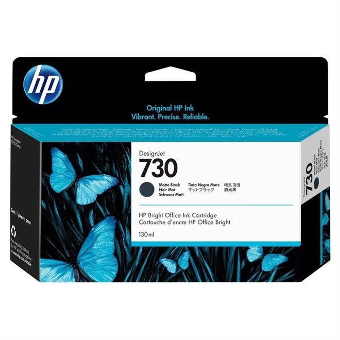 HP 730 130-ml Matte Black DesignJet patroon