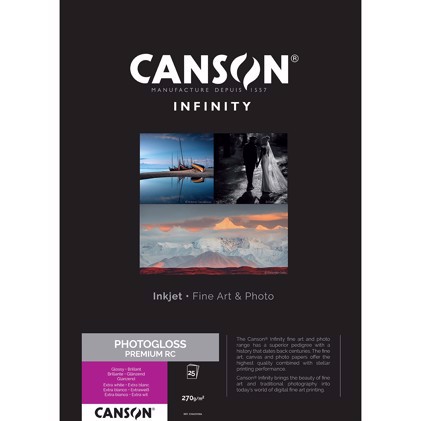 Canson PhotoGloss Premium RC 270 g/m² - A3+, 25 ark