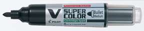 Pilot Marker V-Super Color BG rond 0,9 mm zwart