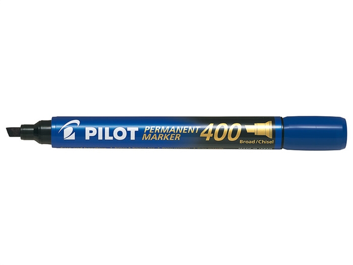 Pilot Marker Permanent 400 schuin blauw.