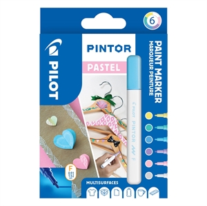 Pilot Marker Pintor Fijne Pastel Mix 1,0 assortiment (6)