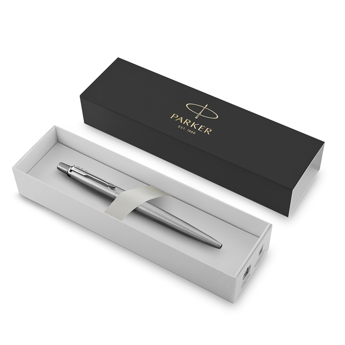 Parker Jotter Stainless Steel CT M balpen blauwe doos