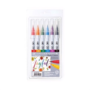 ZIG Clean Color Penseel Pen Set met 6 stuks.