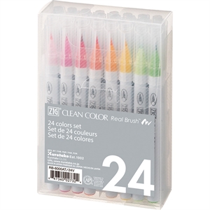 ZIG Clean Color Penseel Pen set met 24 stuks
