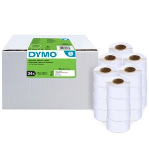 Dymo Label Adres 28 x 89 blijvend wit mm, 24 stuks.