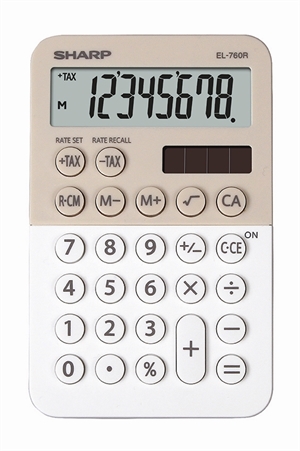 Sharp Elektronische rekenmachine EL-760R, wit-cappuccino.