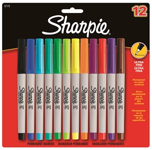 Sharpie Marker Ultra Fine 0,5mm -set (12 stuks)