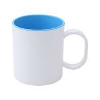Sublimation Mug 11oz Light Blue - Plastic Dishwasher & Microwave Safe