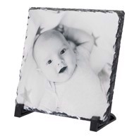 Sublimation Photo Slate - 20 x 20 cm Square - Gloss incl. Stand